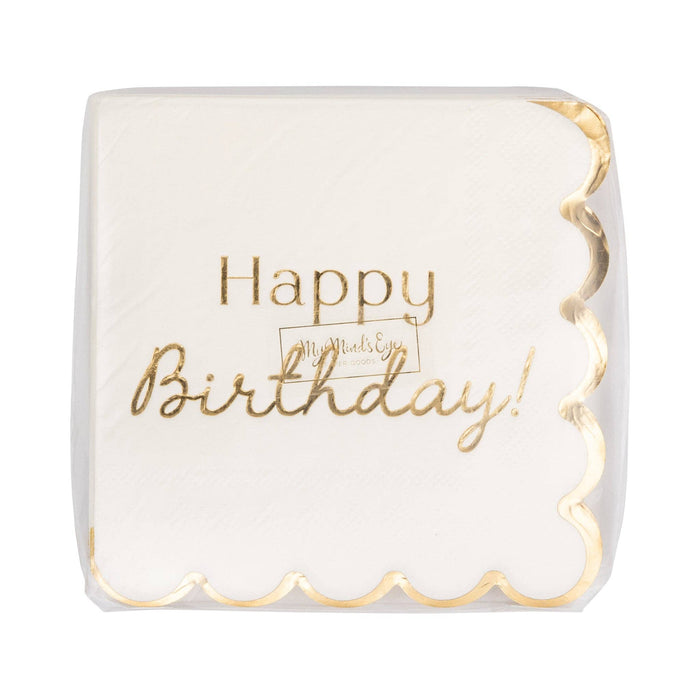 PLGBD37 - Foil Birthday Cocktail Napkin