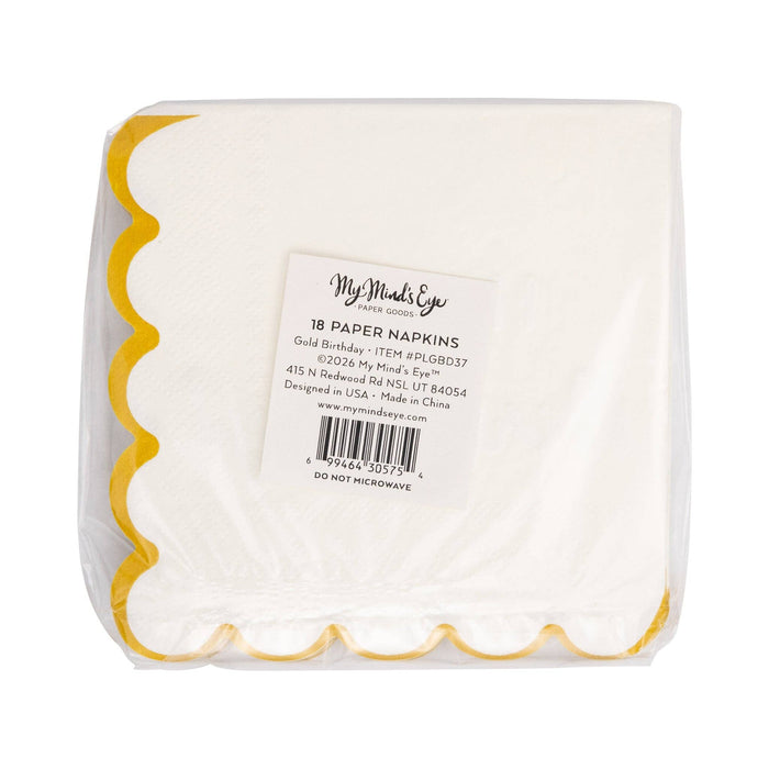 PLGBD37 - Foil Birthday Cocktail Napkin