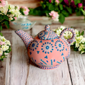 Potters Hand Painted Trillium PinkTeapot