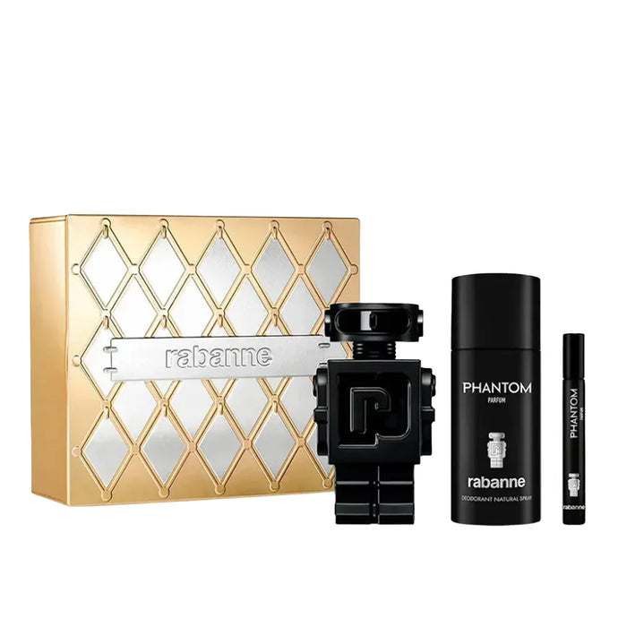 Rabanne Phantom Parfum 100ml & Travel Spray 10ml & Deodorant Spray 150ml Gift Set