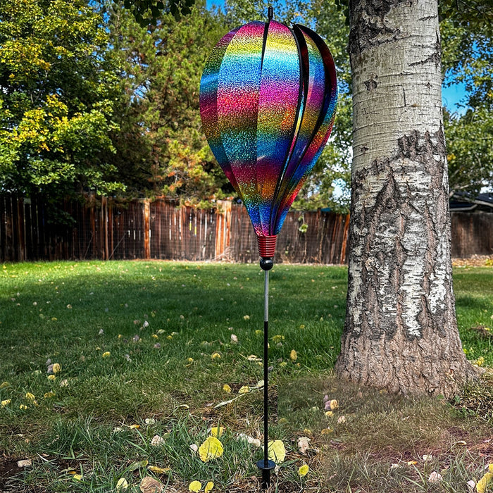 Rainbow Whirl 10 Panel Hot Air Balloon Spinner