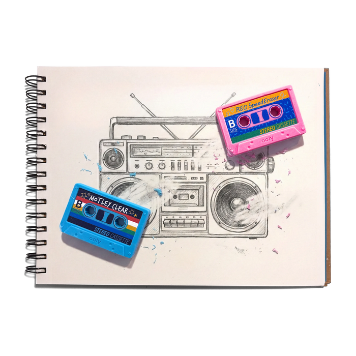 Rewind Cassette Retro Erasers - Set of 3