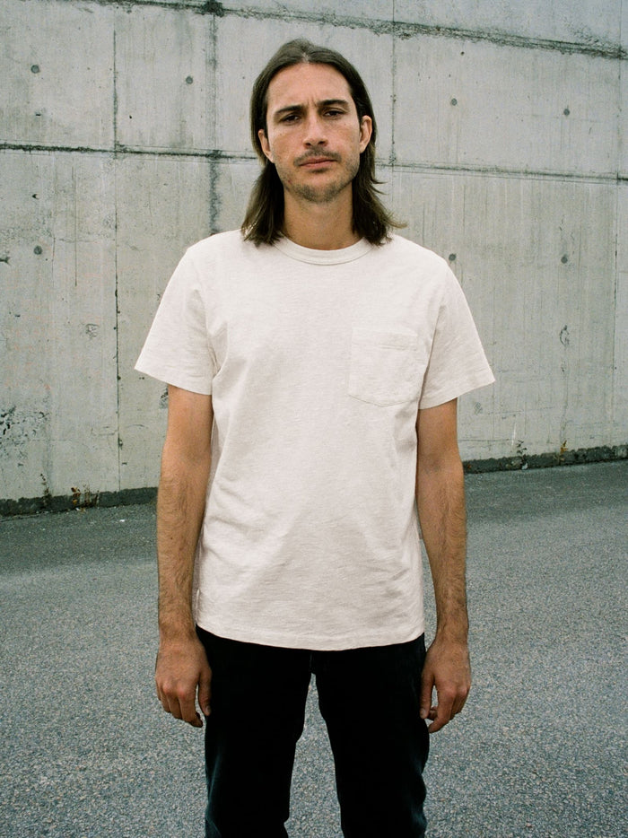 Roy Heavy Slub T-Shirt - Ecru