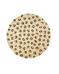 Rug LEOPARD Beige / Brown and Black Print Round Diam. 3.9ft
