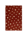 Rug MOONS Brick Red / Gold Print 3.9 x 5.9ft