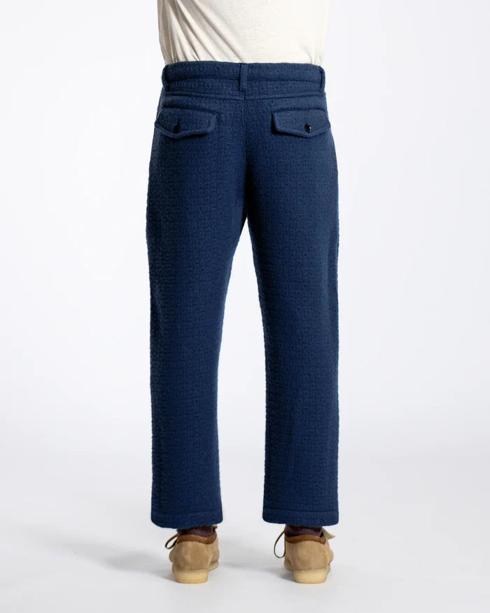 Ryder Trouser - Insignia Blue Textured Jacquard