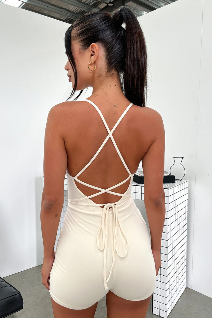 Saffron Playsuit - Cream