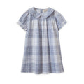 Selah Dress - Blue-slub Check