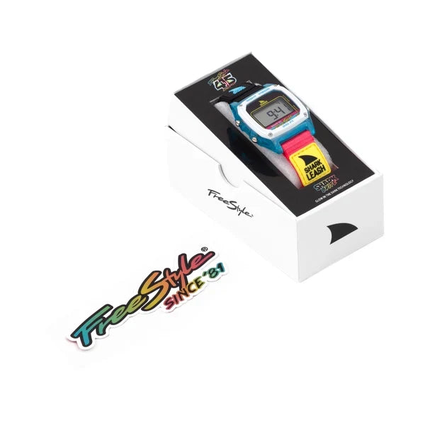 Freestyle Shark Classic Leash Blaze 45th Anniversary watch strap and display detail
