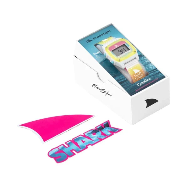 Freestyle Caroline Marks Shark Classic Leash Brightwave watch strap and display detail