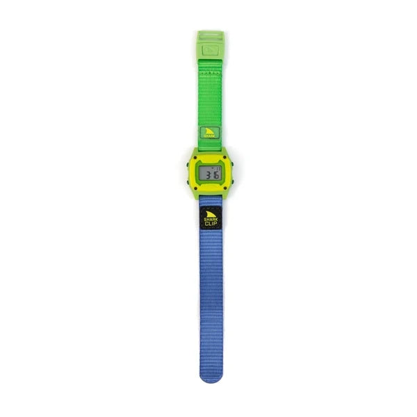 Freestyle Shark Mini Clip Neon Coast watch angled view