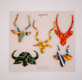 Shweshwe Buck Head Magnet Pack – Set of 5