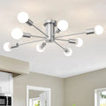 Silver 8 Bulbs Sputnik Dining Room Chandelier Canva Home