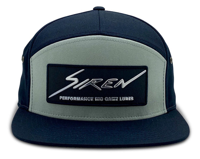 Siren Lures - 7 Panel Flatbill Strapback - Seagull and Navy