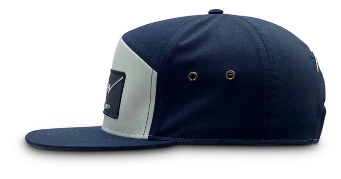 Siren Lures - 7 Panel Flatbill Strapback - Seagull and Navy