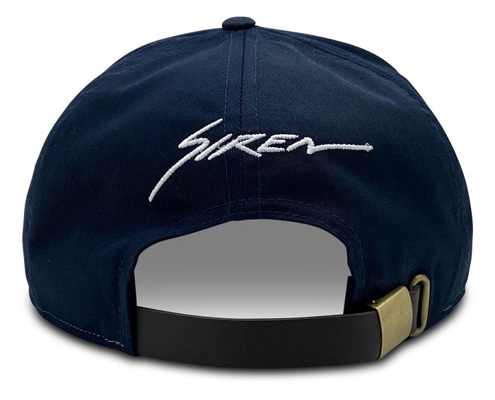 Siren Lures - 7 Panel Flatbill Strapback - Seagull and Navy