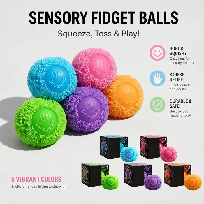 Smiley Face Plush Squeeze Stress Ball