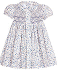 Smocked Bridget Dress - Wisteria Floral
