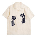 Stachio Camp Shirt - Floral Flock Snow White