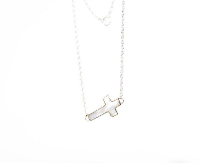 Sterling Silver Cross Charm Necklace