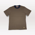 Striped Heritage T Shirt - Marine Deep / Camel
