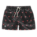 Swim Shorts - Black Flamingo