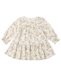 TIERED JERSEY DRESS FLORAL VINE