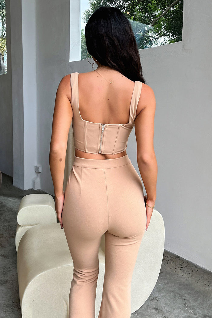 Token Corset Top - Tan