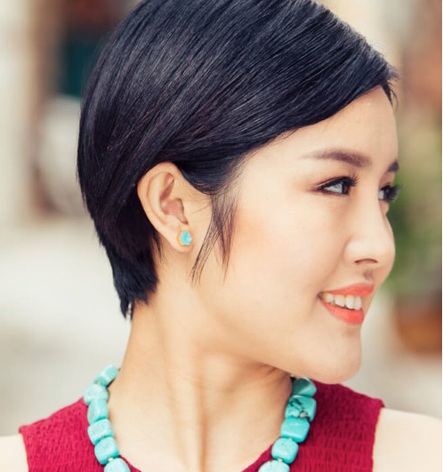 Turquoise Hexagon Stud Earrings, Give freedom & create careers for exploited girls & women! - Give Back Goods