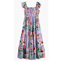 Tween Floral Smocked Bodice Maxi Dress