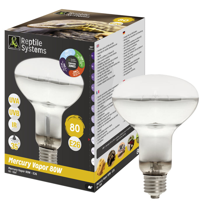 UVB Mercury Vapor Basking Heat Lamp - Reptile Systems