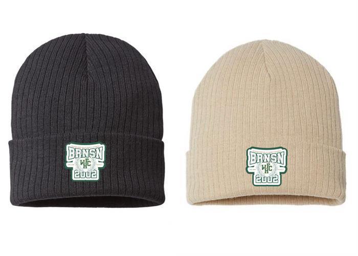 Varsity Patch Knit Cuffed Beanie