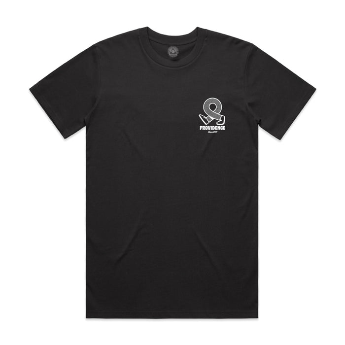 Walking Logo T-Shirt - Charcoal White