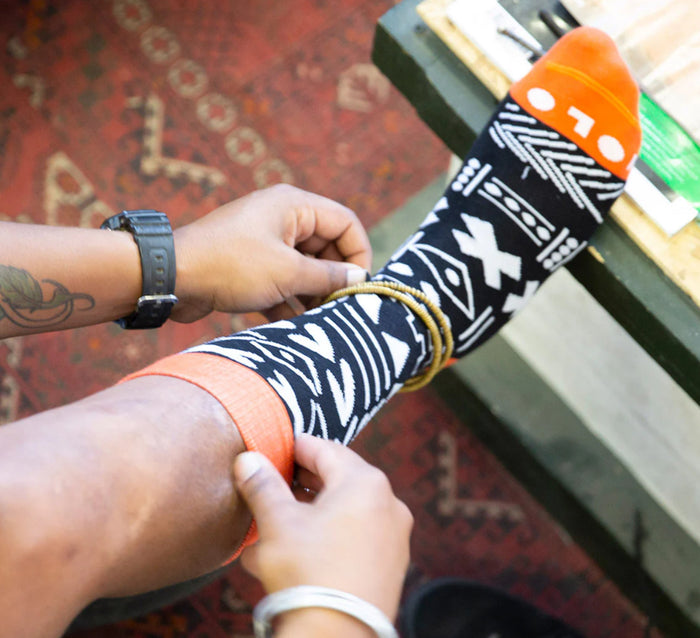 Wataka Mudcloth Socks - Crew Length