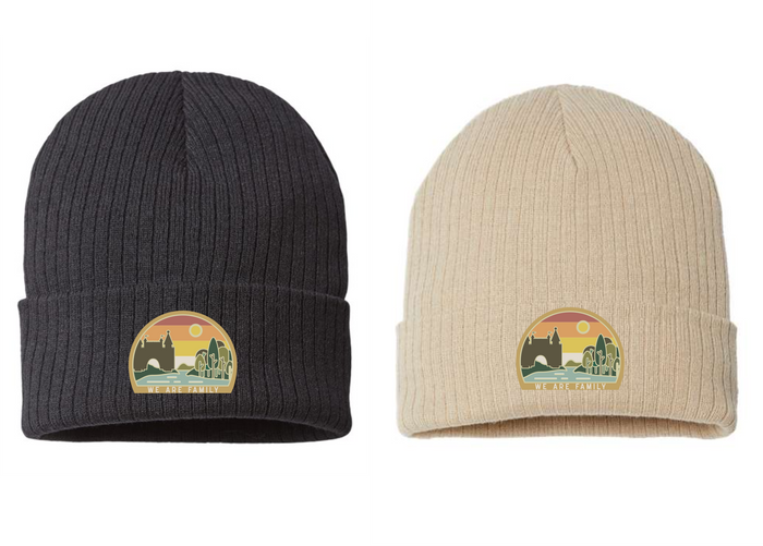We Are Family Patch Knit Cuffed Beanie