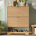 Xixini Shoe Storage Cabinet for Entryway with 2 Flip Drawers - Canva Home
